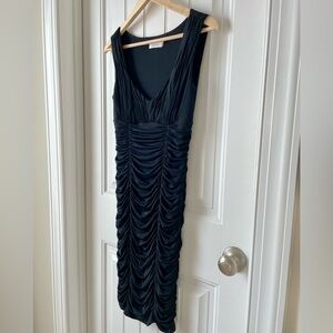 Calvin Klein Ruched Bodycon Sexy Little Black Dress - Size 2
